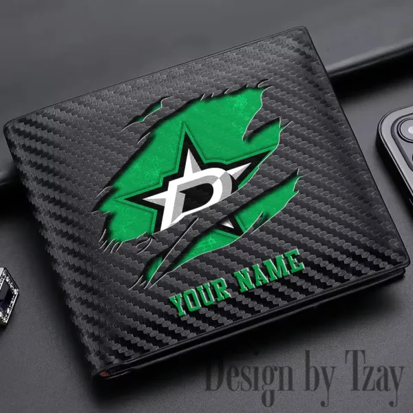 Dallas Stars NHL Carbon Wallet ID Credit Card Holder License Money Bag SPTCWCCH041 - Image 2