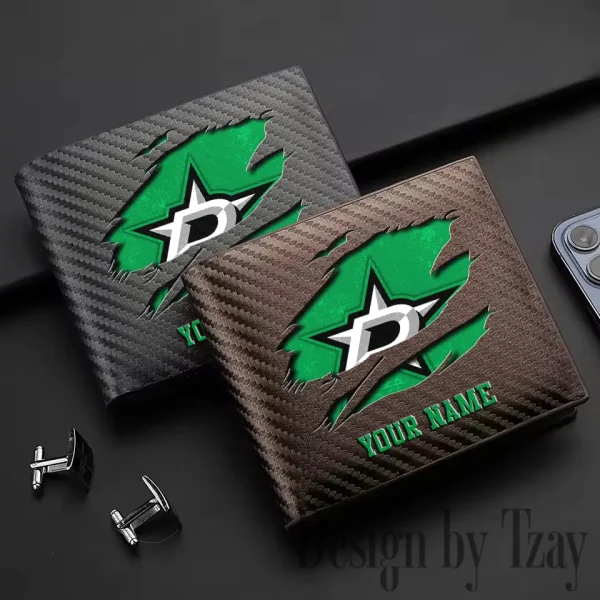 Dallas Stars NHL Carbon Wallet ID Credit Card Holder License Money Bag SPTCWCCH041 - Image 3