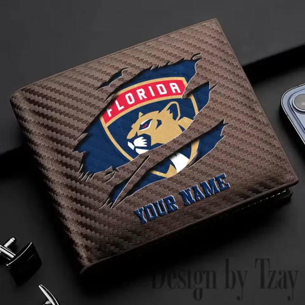 Florida Panthers NHL Carbon Wallet ID Credit Card Holder License Money Bag SPTCWCCH044 - Image 2