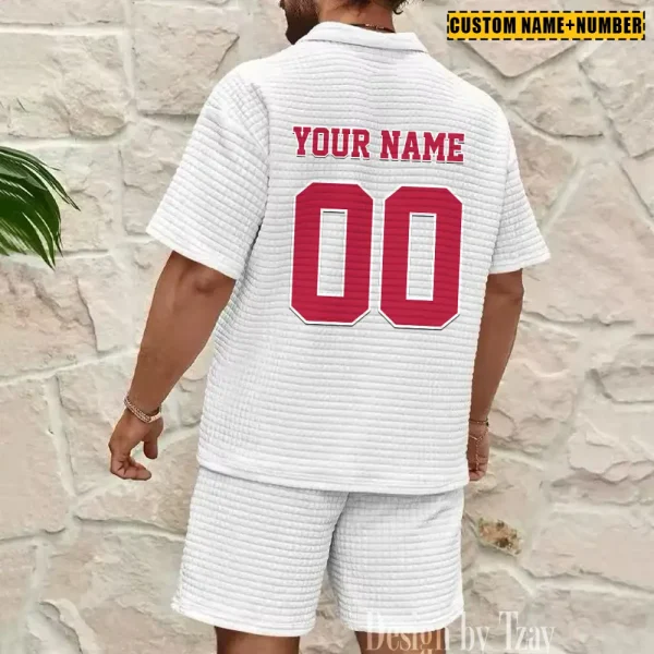 Arizona Cardinals New Spring And Summer Leisure Sports Fitness Tide Male Short Sleeve Shorts Two-Piece Set BSPTWHZSS409 - Image 6