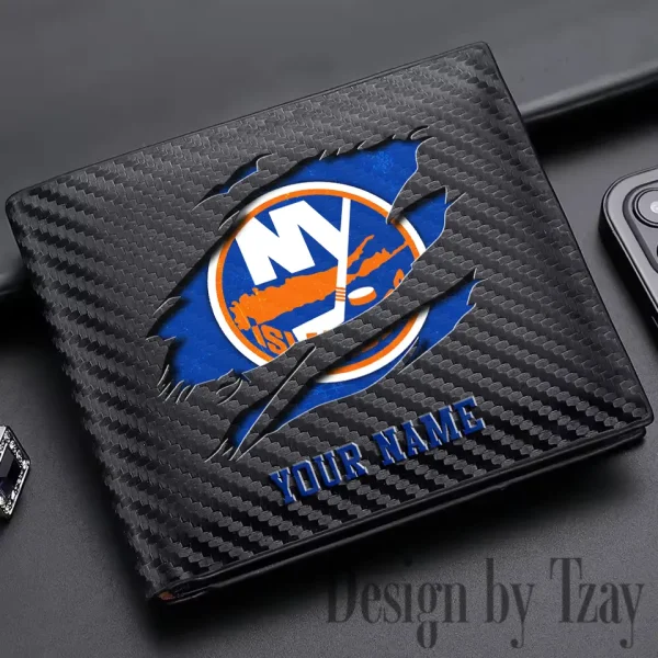 New York Islanders  NHL Carbon Wallet ID Credit Card Holder License Money Bag SPTCWCCH050