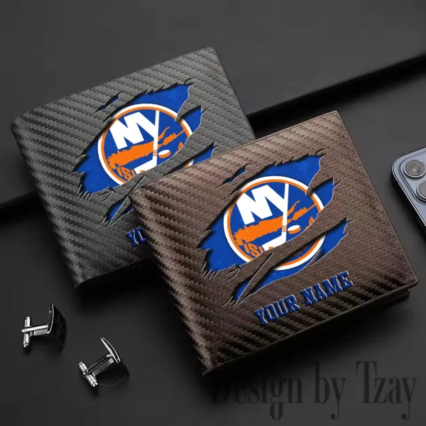 New York Islanders  NHL Carbon Wallet ID Credit Card Holder License Money Bag SPTCWCCH050 - Image 2