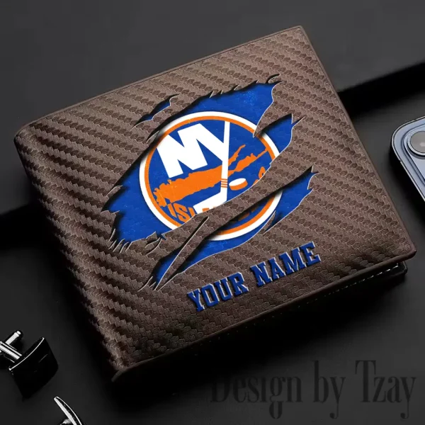 New York Islanders  NHL Carbon Wallet ID Credit Card Holder License Money Bag SPTCWCCH050 - Image 3