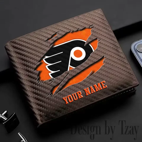 Philadelphia Flyers NHL Carbon Wallet ID Credit Card Holder License Money Bag SPTCWCCH053 - Image 3
