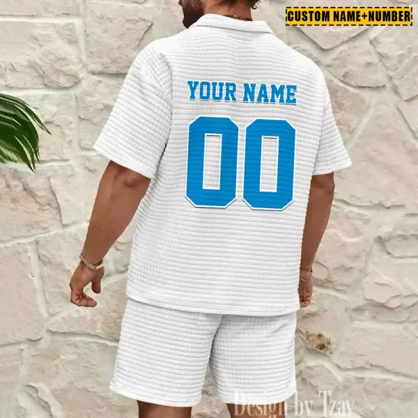 Carolina Panthers New Spring And Summer Leisure Sports Fitness Tide Male Short Sleeve Shorts Two-Piece Set BSPTWHZSS413 - Image 6