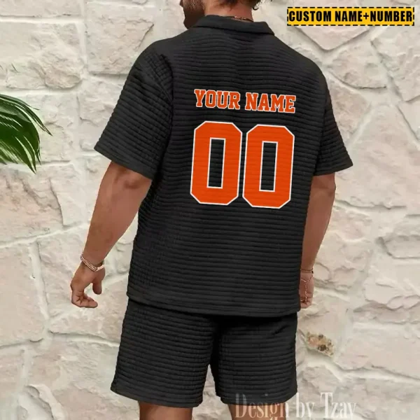 Chicago Bears New Spring And Summer Leisure Sports Fitness Tide Male Short Sleeve Shorts Two-Piece Set BSPTWHZSS414 - Image 6