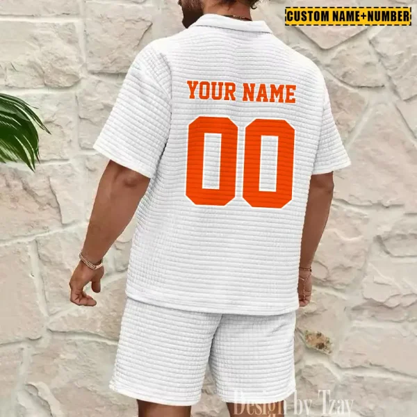 Chicago Bears New Spring And Summer Leisure Sports Fitness Tide Male Short Sleeve Shorts Two-Piece Set BSPTWHZSS414 - Image 7