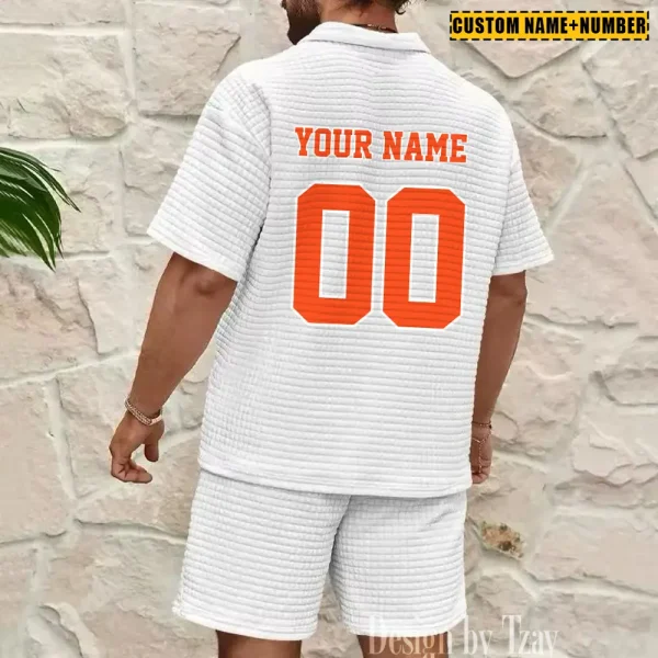 Cincinnati Bengals New Spring And Summer Leisure Sports Fitness Tide Male Short Sleeve Shorts Two-Piece Set BSPTWHZSS415 - Image 6