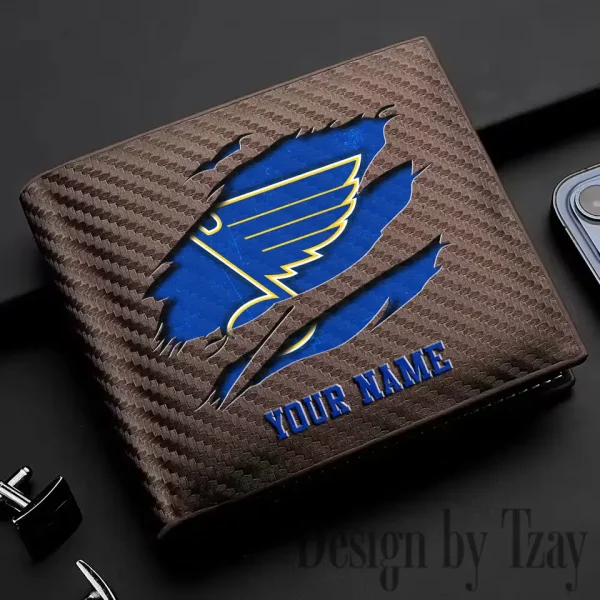 St. Louis Blues NHL Carbon Wallet ID Credit Card Holder License Money Bag SPTCWCCH057 - Image 3