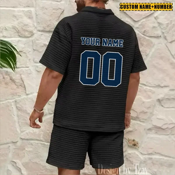 Dallas Cowboys New Spring And Summer Leisure Sports Fitness Tide Male Short Sleeve Shorts Two-Piece Set BSPTWHZSS417 - Image 6