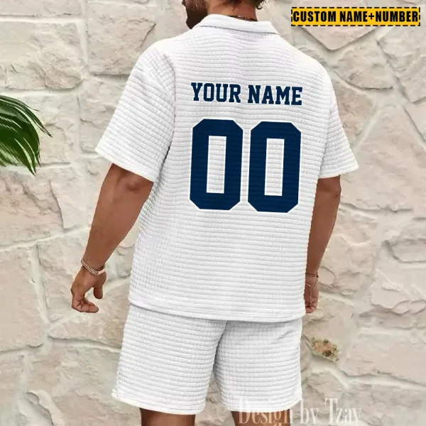 Dallas Cowboys New Spring And Summer Leisure Sports Fitness Tide Male Short Sleeve Shorts Two-Piece Set BSPTWHZSS417 - Image 7
