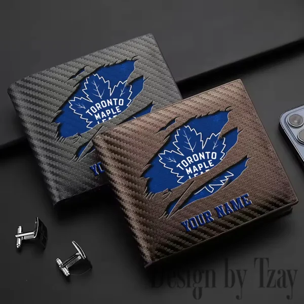 Toronto Maple Leafs NHL Carbon Wallet ID Credit Card Holder License Money Bag SPTCWCCH059 - Image 3