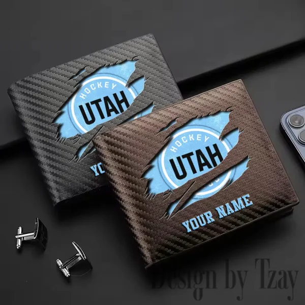 Utah Hockey Club NHL Carbon Wallet ID Credit Card Holder License Money Bag SPTCWCCH060 - Image 2