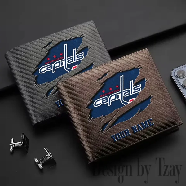 Washington Capitals NHL Carbon Wallet ID Credit Card Holder License Money Bag SPTCWCCH063 - Image 3
