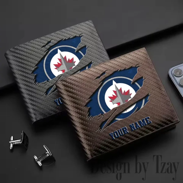 Winnipeg Jets NHL Carbon Wallet ID Credit Card Holder License Money Bag SPTCWCCH064