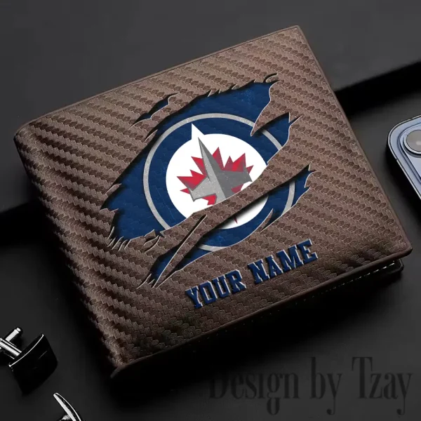 Winnipeg Jets NHL Carbon Wallet ID Credit Card Holder License Money Bag SPTCWCCH064 - Image 2