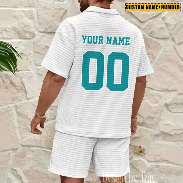 Miami Dolphins New Spring And Summer Leisure Sports Fitness Tide Male Short Sleeve Shorts Two-Piece Set BSPTWHZSS428 - Image 7