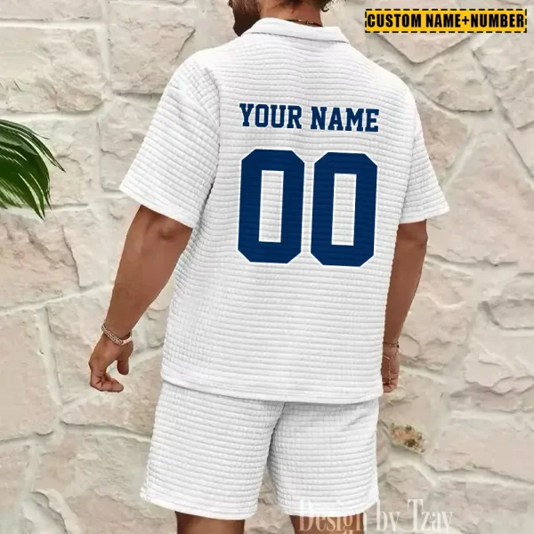 Tennessee Titans New Spring And Summer Leisure Sports Fitness Tide Male Short Sleeve Shorts Two-Piece Set BSPTWHZSS439 - Image 6