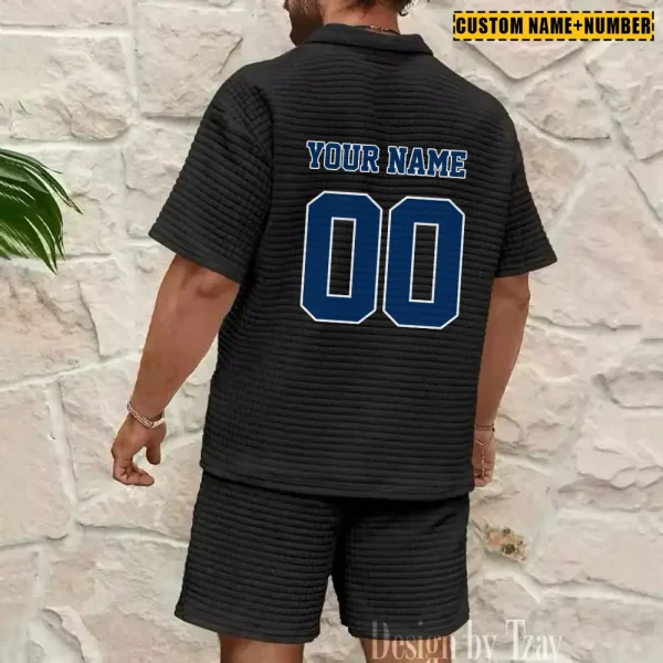 Tennessee Titans New Spring And Summer Leisure Sports Fitness Tide Male Short Sleeve Shorts Two-Piece Set BSPTWHZSS439 - Image 7