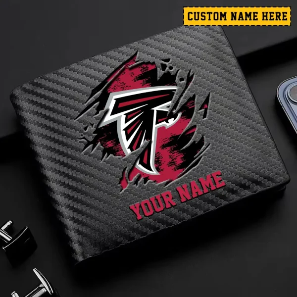Atlanta Falcons Carbon Wallet ID Credit Card Holder License Money Bag SPTCWCCH066 - Image 2