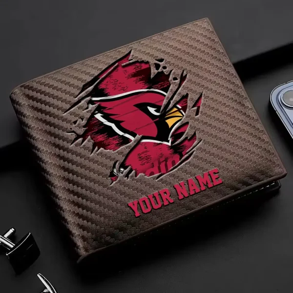 Arizona Cardinals Carbon Wallet ID Credit Card Holder License Money Bag SPTCWCCH065 - Image 2