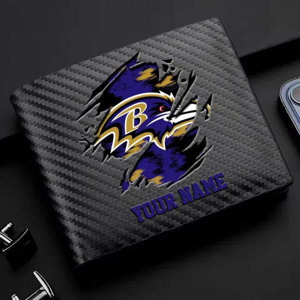 Baltimore Ravens Carbon Wallet ID Credit Card Holder License Money Bag SPTCWCCH067