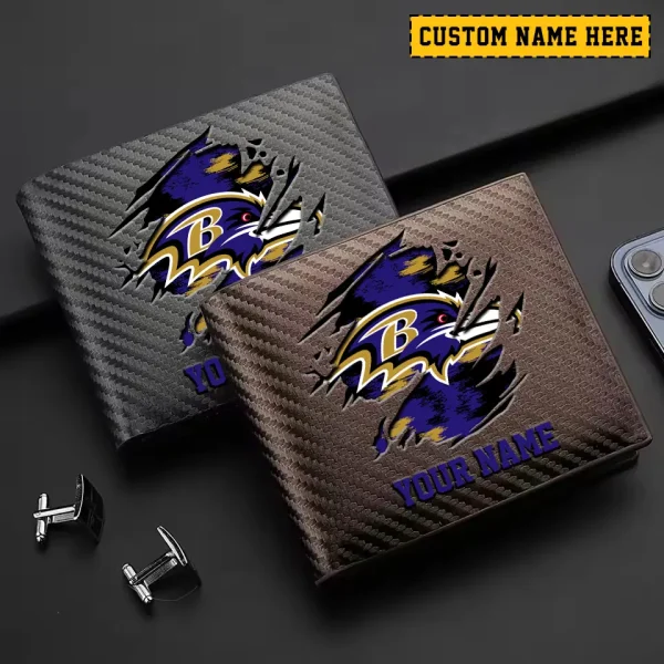 Baltimore Ravens Carbon Wallet ID Credit Card Holder License Money Bag SPTCWCCH067 - Image 3