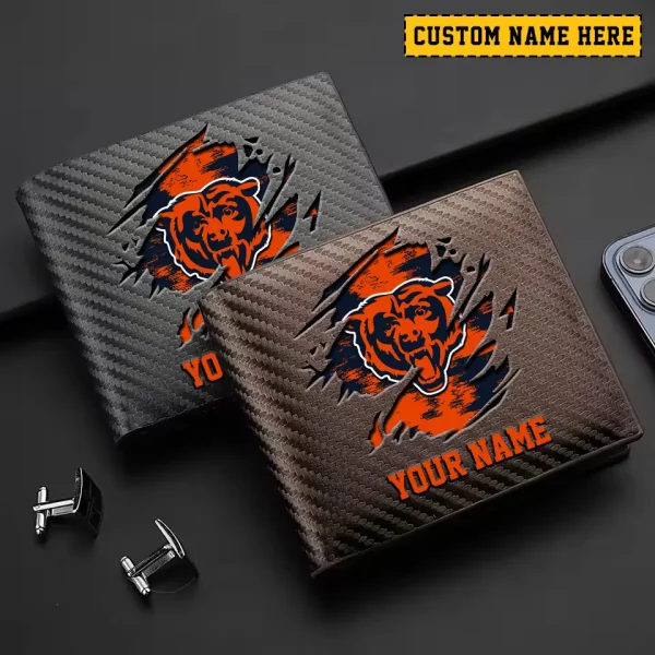 Chicago Bears Carbon Wallet ID Credit Card Holder License Money Bag SPTCWCCH070 - Image 2