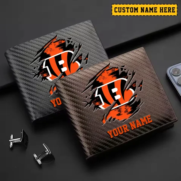 Cincinnati Bengals Carbon Wallet ID Credit Card Holder License Money Bag SPTCWCCH071 - Image 3