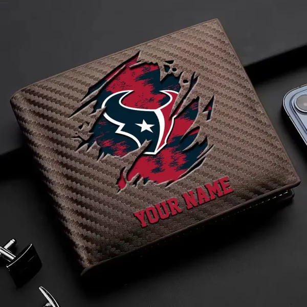 Houston Texans Carbon Wallet ID Credit Card Holder License Money Bag SPTCWCCH077 - Image 2