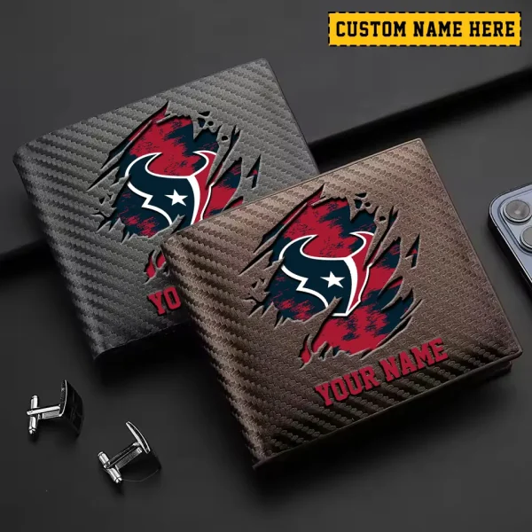 Houston Texans Carbon Wallet ID Credit Card Holder License Money Bag SPTCWCCH077 - Image 3