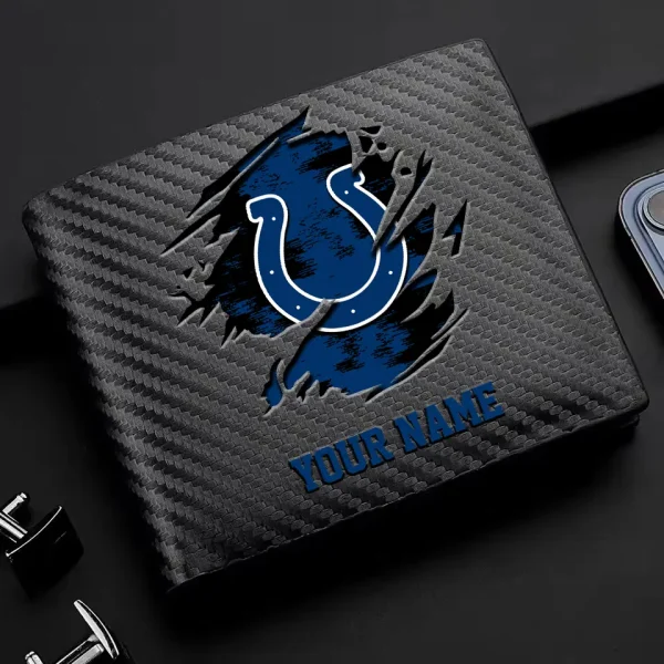 Indianapolis Colts Carbon Wallet ID Credit Card Holder License Money Bag SPTCWCCH078