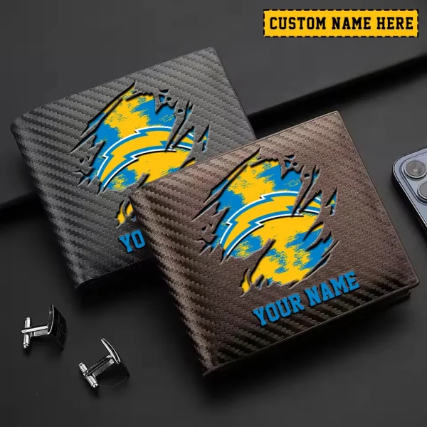 Los Angeles Chargers Carbon Wallet ID Credit Card Holder License Money Bag SPTCWCCH082 - Image 2