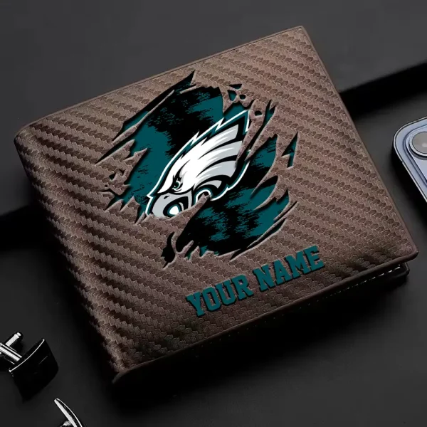 Philadelphia Eagles Carbon Wallet ID Credit Card Holder License Money Bag SPTCWCCH090 - Image 2