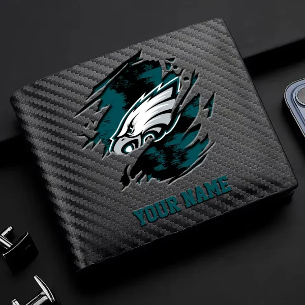 Philadelphia Eagles Carbon Wallet ID Credit Card Holder License Money Bag SPTCWCCH090 - Image 3