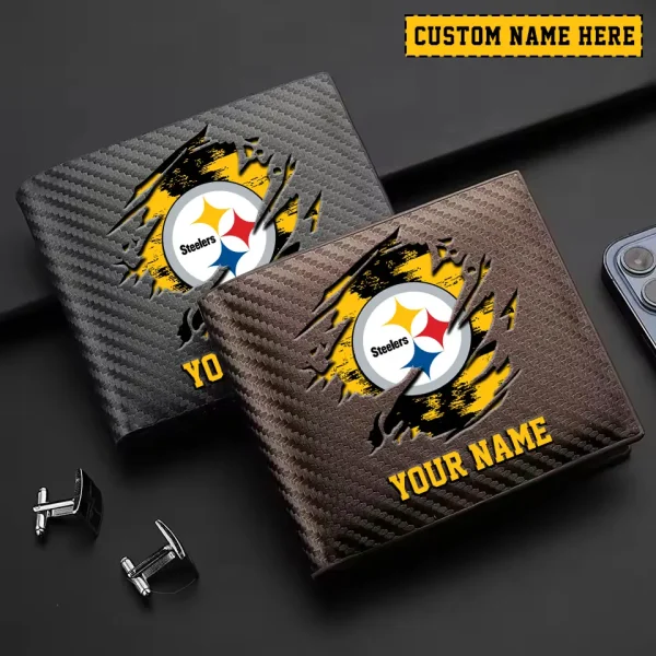 Pittsburgh Steelers Carbon Wallet ID Credit Card Holder License Money Bag SPTCWCCH091 - Image 2