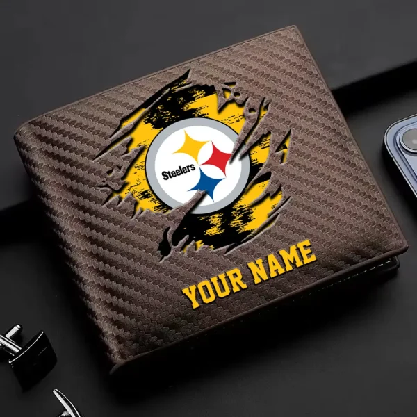 Pittsburgh Steelers Carbon Wallet ID Credit Card Holder License Money Bag SPTCWCCH091 - Image 3