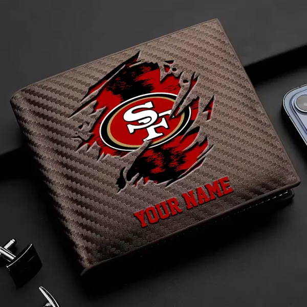 San Francisco 49ers Carbon Wallet ID Credit Card Holder License Money Bag SPTCWCCH092 - Image 2