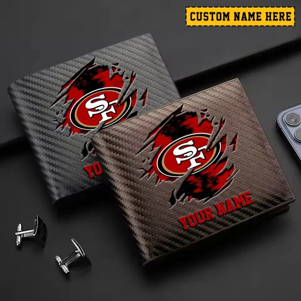 San Francisco 49ers Carbon Wallet ID Credit Card Holder License Money Bag SPTCWCCH092 - Image 3