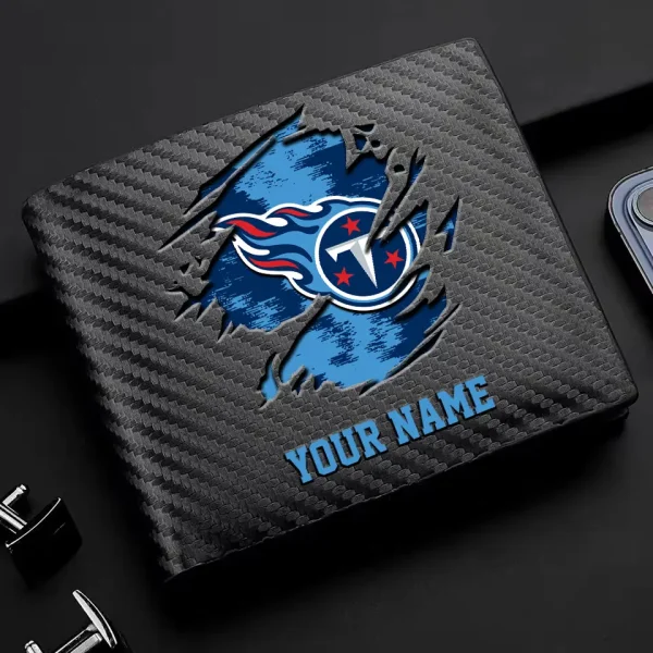 Tennessee Titans Carbon Wallet ID Credit Card Holder License Money Bag SPTCWCCH095 - Image 2