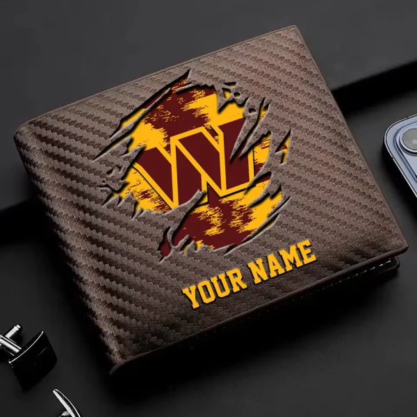 Washington Commanders Carbon Wallet ID Credit Card Holder License Money Bag SPTCWCCH096 - Image 2