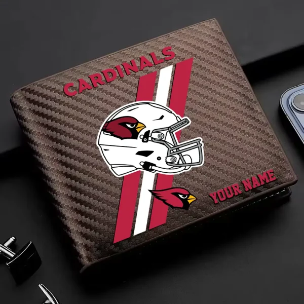 Arizona Cardinals Carbon Wallet ID Credit Card Holder License Money Bag SPTCWCCH097