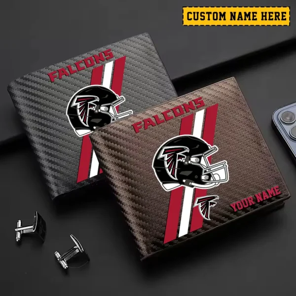 Atlanta Falcons Carbon Wallet ID Credit Card Holder License Money Bag SPTCWCCH098