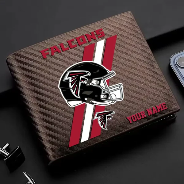 Atlanta Falcons Carbon Wallet ID Credit Card Holder License Money Bag SPTCWCCH098 - Image 2