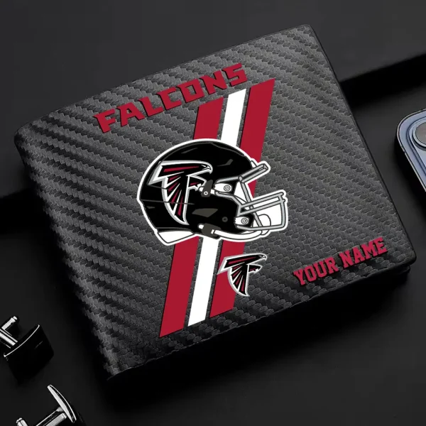 Atlanta Falcons Carbon Wallet ID Credit Card Holder License Money Bag SPTCWCCH098 - Image 3