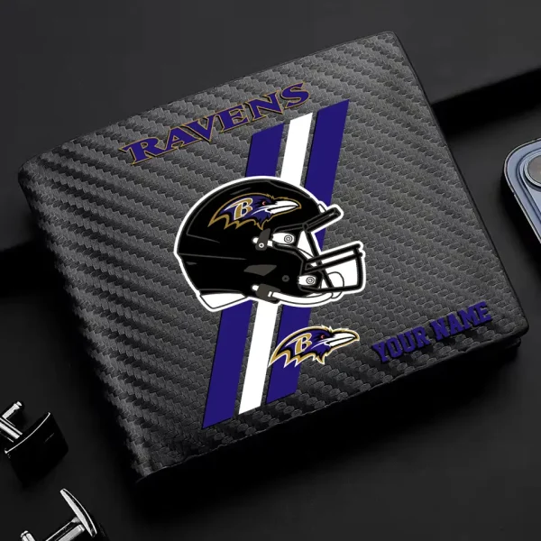 Baltimore Ravens Carbon Wallet ID Credit Card Holder License Money Bag SPTCWCCH099 - Image 2