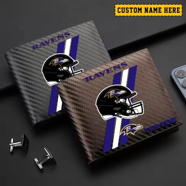 Baltimore Ravens Carbon Wallet ID Credit Card Holder License Money Bag SPTCWCCH099 - Image 3