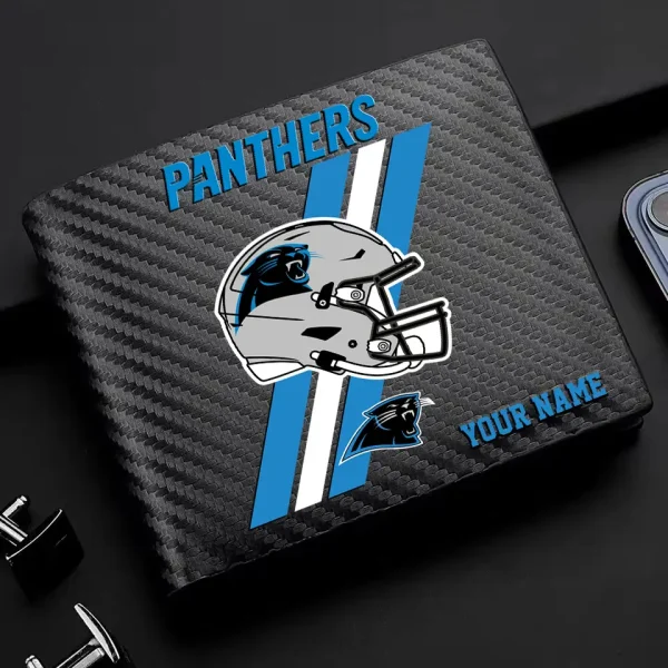Carolina Panthers Carbon Wallet ID Credit Card Holder License Money Bag SPTCWCCH101 - Image 2