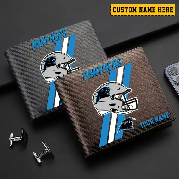 Carolina Panthers Carbon Wallet ID Credit Card Holder License Money Bag SPTCWCCH101 - Image 3