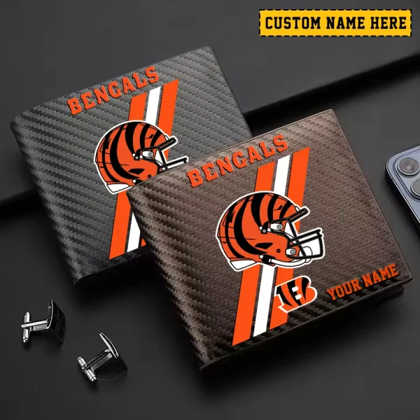 Cincinnati Bengals Carbon Wallet ID Credit Card Holder License Money Bag SPTCWCCH103
